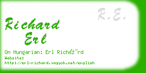 richard erl business card